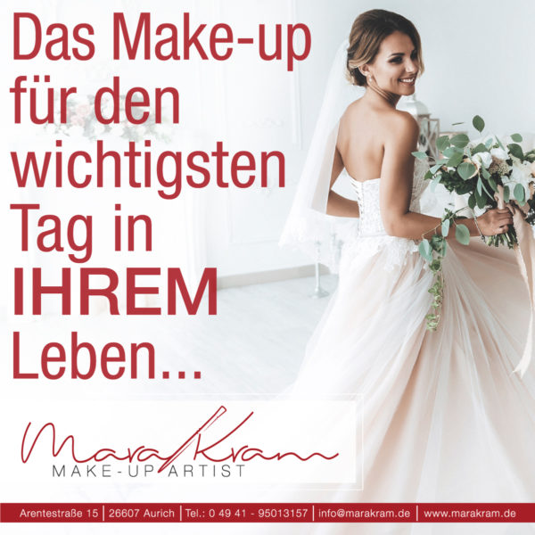 Mara Kram Make-Up Artist aus Aurich. Hochzeit Braut Bride Schminken
